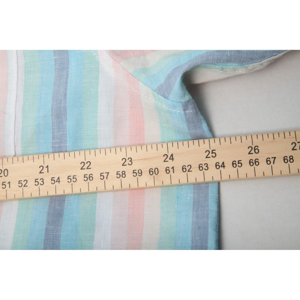 Tommy Bahama Men's XL Casual Button-Down Shirt Striped Linen Blend Pastel - Picture 7 of 11